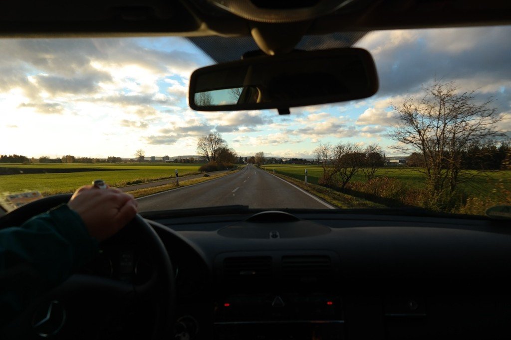 car windshield and rear view mirror, auto glass